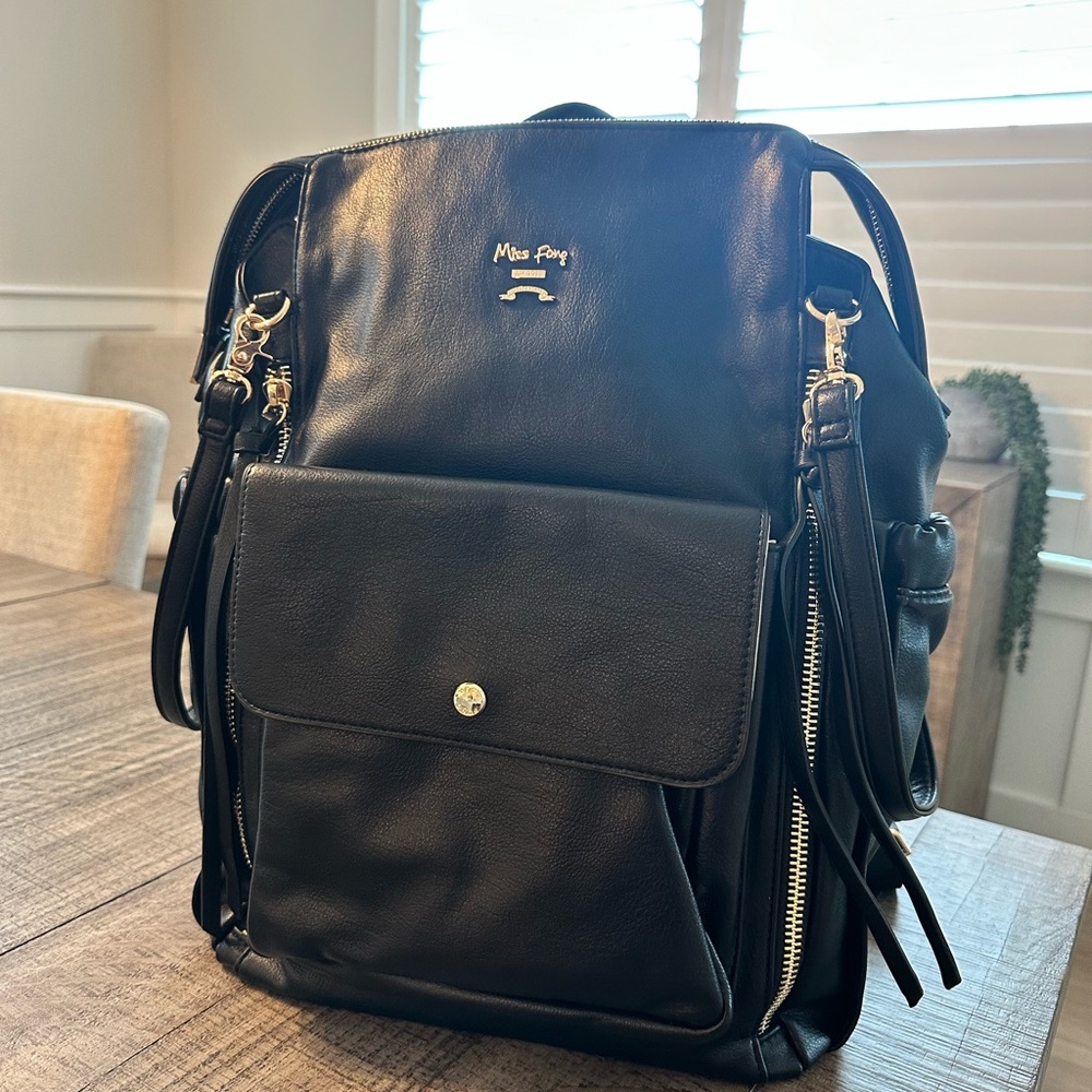 Miss Fong Black Diaper Backpack